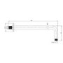 Chrome 2 Outlet Shower With Wall Mounted 250mm Shower Head and Bath Spout - Zana