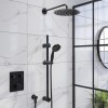 Black Dual Outlet Wall Mounted Thermostatic Mixer Shower with Hand Shower - Vance