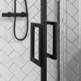 Black 8mm Glass Right Hand Offset Quadrant Shower Enclosure with Shower Tray 900x760mm - Pavo