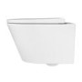 Wall Hung Rimless Toilet with Soft Close Seat, Brushed Brass Mechanical Flush Plate, 1168mm Frame & Cistern – Newport