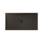 1200x800mm Black Slate Effect Rectangular Shower Tray with Shower Waste - Aqualavo