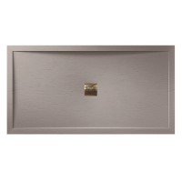 1000x800mm Grey Slate Rectangular Shower Tray with Shower Waste - Aqualavo