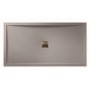 1000x800mm Grey Slate Rectangular Shower Tray with Shower Waste - Aqualavo