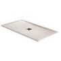 GRADE A1 - 1400x900mm White Slate Effect Rectangular Shower Tray with Silver Waste - Aqualavo