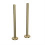 Brass Heated Towel Rail Radiator 1200 x 500mm with Pipe Kit and Cross Valves - Sonoran