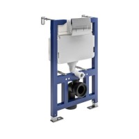 Wall Hung Smart Bidet Japanese Toilet with Heated Seat & 820mm Frame Cistern and Chrome Pneumatic Flush Plate - Purificare