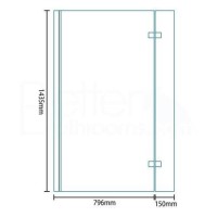 Hinged Screen with Front and End Panels