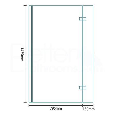 Hinged Screen with Front and End Panels