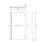1700mm Verona Right Hand Shower Bath and Hinged Screen Without Panel