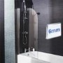 1600 Micro Luxury Right Handed Hydrotherapy Shower Bath With Straight Bath Screen-Standard Bath
