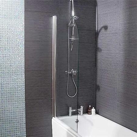 1600 Micro Luxury Right Handed Hydrotherapy Shower Bath With Straight Bath Screen-Standard Bath