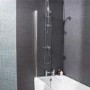 1600 Micro Luxury Right Handed Hydrotherapy Shower Bath With Straight Bath Screen-Standard Bath