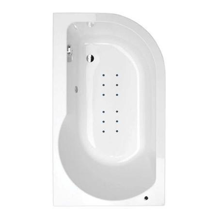 1550 Impressions Luxury Left Handed Air Spa Bath With Straight Screen-BetaCast UPGRADE
