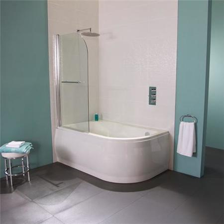 1550 Impressions Luxury Left Handed Air Spa Bath With Straight Screen-BetaCast UPGRADE