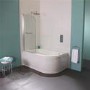 1550 Impressions Luxury Left Handed Air Spa Bath With Straight Screen-BetaCast UPGRADE