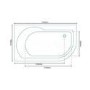 1550 Impressions Luxury Left Handed Air Spa Bath With Straight Screen-BetaCast UPGRADE