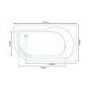 1550 Impressions Luxury Right Handed 11 Jet Whirlpool Bath With Straight Screen-BetaCast UPGRADE