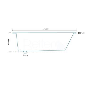 1550 Impressions Luxury Right Handed 11 Jet Whirlpool Bath With Straight Screen-BetaCast UPGRADE