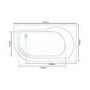 1550 Impressions Luxury Right Handed Hydrotherapy Bath With Straight Screen-Standard Bath