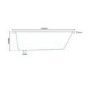 1550 Impressions Luxury Right Handed Hydrotherapy Bath With Straight Screen-Standard Bath