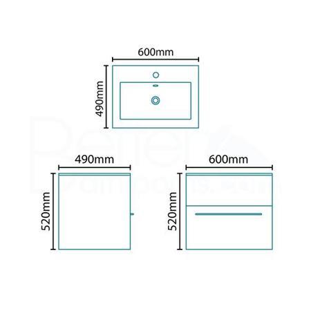 Eden 60 Wall Mounted Vanity Unit