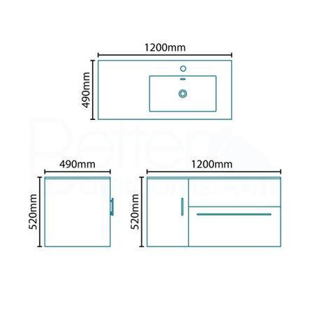 Eden 120 Wall Mounted Vanity Unit