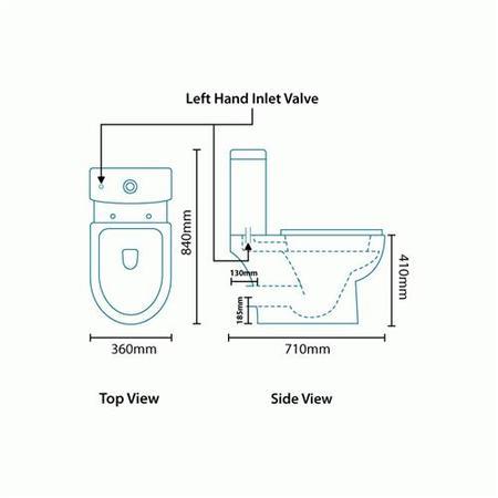 Veneto Close Coupled Toilet with Pan Connector