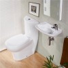 Prima Close Coupled Toilet and 460mm Wallhung Basin Cloakroom Suite