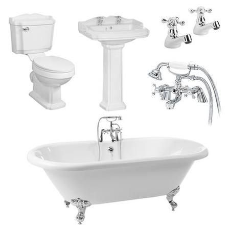 1700 Traditional Victoriana Double Ended Bath Suite Deal