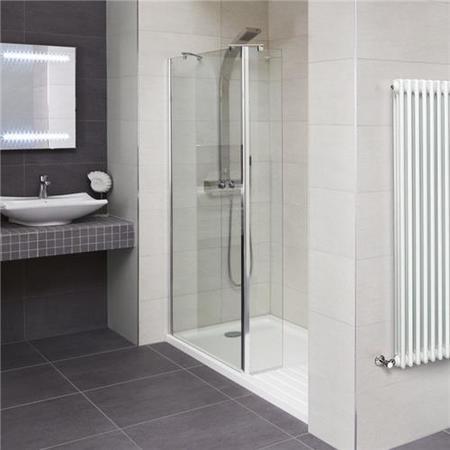 1600 x 800 Walk In Enclosure - 1000mm Screen with Return & Shower Tray
