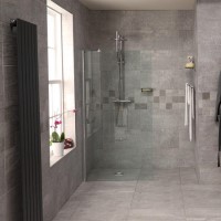 Walk In Reversible Wetroom Shower Screen - 1850 x 1000mm - 8mm Glass