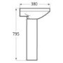 Tabor&#153; 1400 Shower Bath & 460mm Two Piece Suite with Form Taps