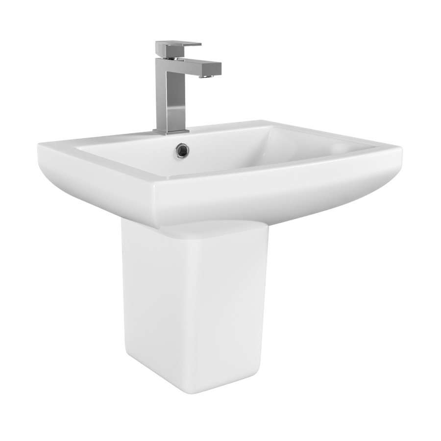Semi Pedestal and Basin 460mm -  Tabor