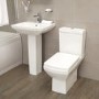 Tabor 56 Close Coupled Toilet and Full Pedestal Basin Suite