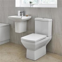 Tabor 56 Close Coupled Toilet and Semi Pedestal Basin Suite