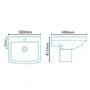 Tabor 56 Close Coupled Toilet and Semi Pedestal Basin Suite
