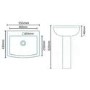 Tabor 560mm Basin and Pedestal 