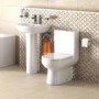 Dee Close Coupled Toilet and Full Pedestal Basin Bathroom Suite