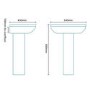 Dee Close Coupled Toilet and Full Pedestal Basin Bathroom Suite