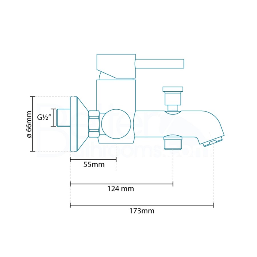 Focus Deck Mounted Bath Shower Mixer