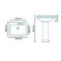 Traditional Pedestal Basin 600mm