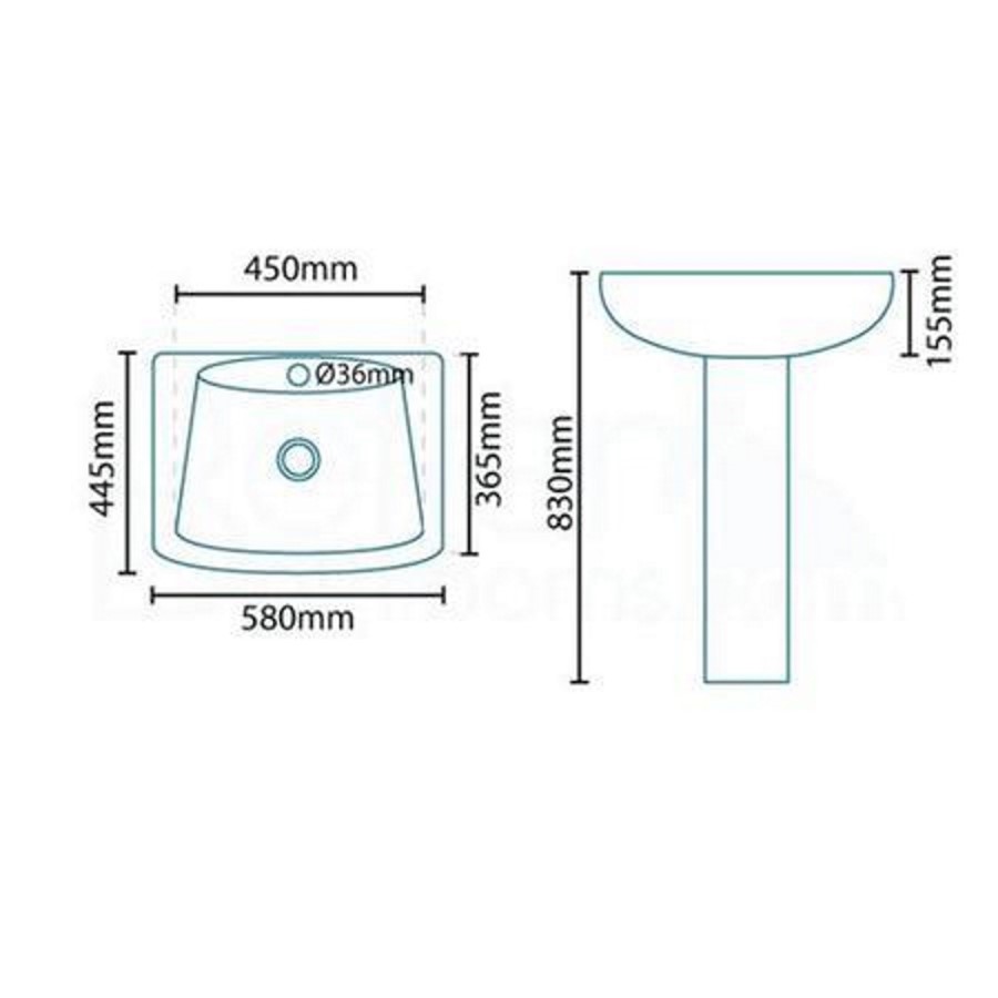 Revive Basin and Pedestal - No Waste or tap