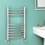 Eco Heat 650 x 400mm Curved Chrome Heated Towel Rail