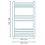 Eco Heat 800 x 500mm Curved Chrome Heated Towel Rail