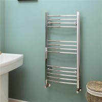 Eco Heat 1000 x 500mm Curved Chrome Heated Towel Rail