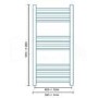 Eco Heat 1000 x 500mm Curved Chrome Heated Towel Rail