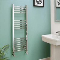 Eco Heat 1200 x 400mm Curved Chrome Heated Towel Rail