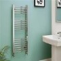 Eco Heat 1200 x 400mm Curved Chrome Heated Towel Rail