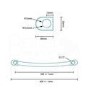 Eco Heat 1200 x 400mm Curved Chrome Heated Towel Rail