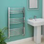 Eco Heat 1200 x 600mm Curved Chrome Heated Towel Rail